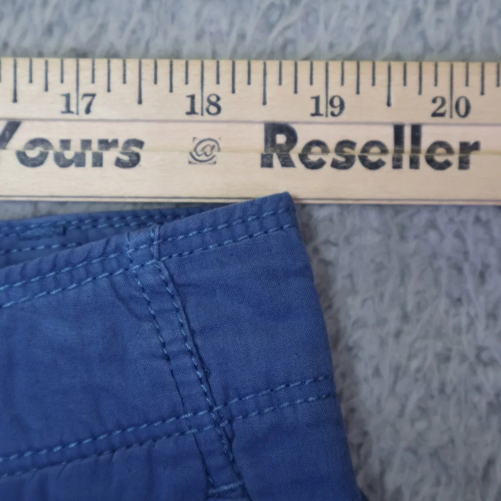 Tommy Bahama Authentic Mens Blue Flat Front Cotton Shorts Sz 36 Casual Tropical